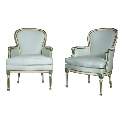 Lot 93 - Pair of Transitional Louis XV/XVI Style Carved...