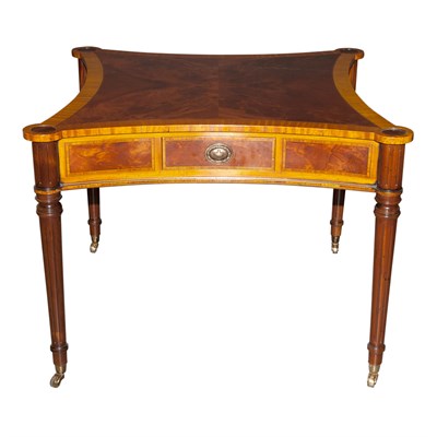 Lot 450 - Regency Style Banded Mahogany Stationary Card...
