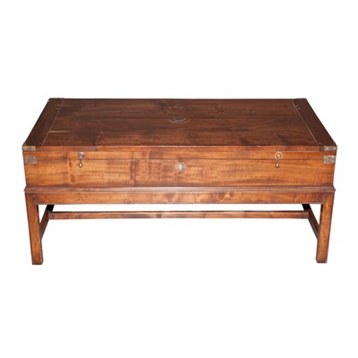 Lot 448 - George III Style Brass Bound Mahogany Box...