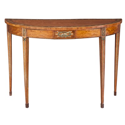 Lot 88 - George III Style Painted Satinwood and Tulip...