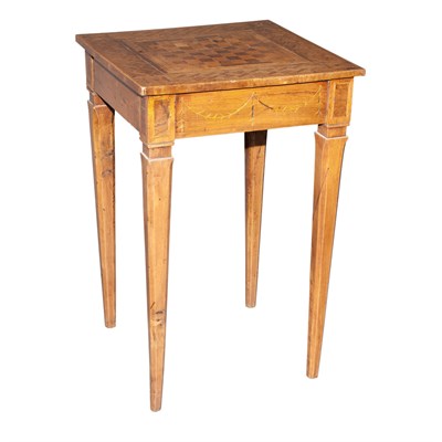 Lot 288 - Italian Neoclassical Parquetry Inlaid Walnut...