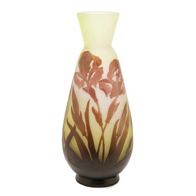 Lot 384 - Galle Acid Etched Cameo Glass Vase Of ovoid...