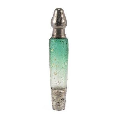 Lot 365 - Daum Silver Mounted Acid Etched and Enameled...