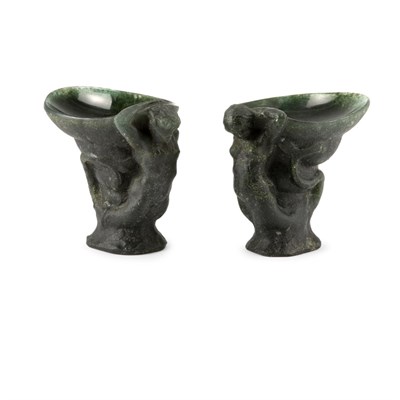 Lot 331 - Pair of Georges Despret Pate de Cristal...