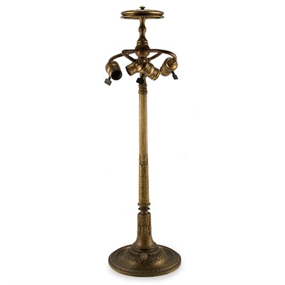 Lot 260 - Tiffany Studios Gilt-Bronze Four-Light Library...