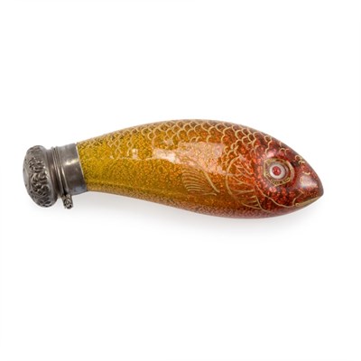 Lot 306 - Continental Art Glass Perfume Bottle The red...