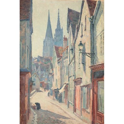 Lot 30 - Louis Hayet French, 1864-1940 Rue du Bourg,...