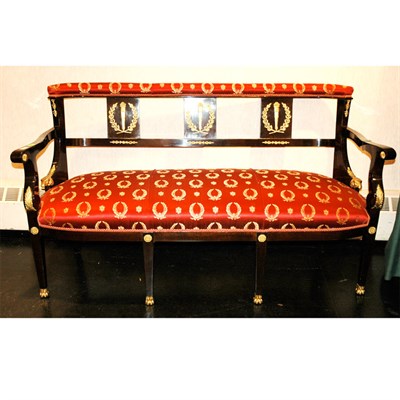 Lot 51 - Empire Style Gilt-Metal Mounted Mahogany...