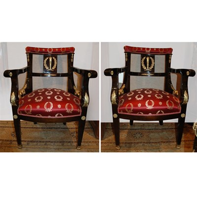 Lot 52 - Set of Four Empire Style Gilt-Metal Mounted...
