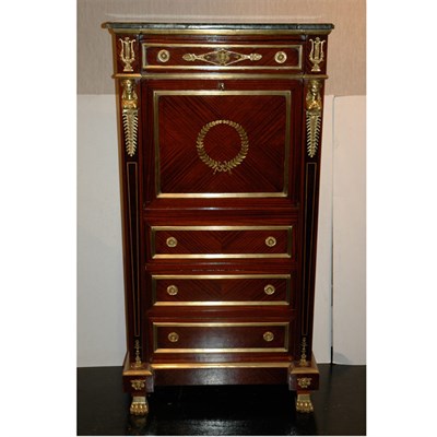 Lot 164 - Empire Style Gilt-Metal Mounted Mahogany...