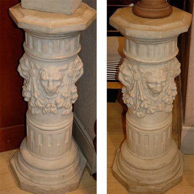 Lot 440 - Pair of George II Style Composition Pedestals...