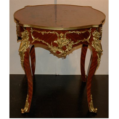 Lot 95 - Louis XV Style Gilt-Metal Mounted Marquetry...