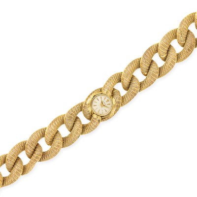 Lot 37 - Gold Bracelet-Watch, Gubelin