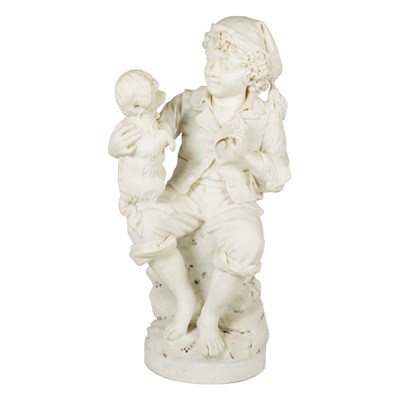 Lot 167 - Italian Carved White Marble Figure of a Boy...