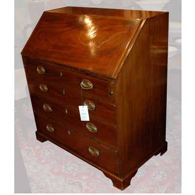 Lot 288 - George III Mahogany Slant Front Desk Height 42...