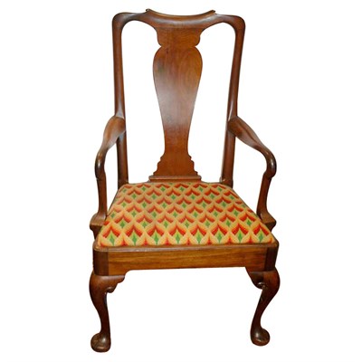 Lot 230 - George II Style Mahogany Open Armchair