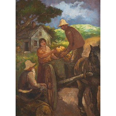 Lot 36 - Eugene Higgins American, 1874-1958 Pumpkin...