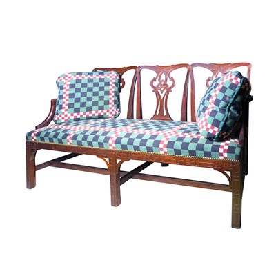 Lot 152 - George III Style Mahogany Triple Chair Back...