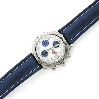 Lot 373 - Gentleman's Stainless Steel Chronograph Wristwatch, Breitling