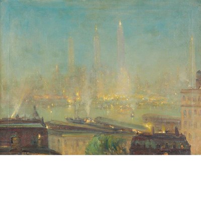 Lot 197 - Johann Berthelsen American, 1883-1972 Nocturne:...