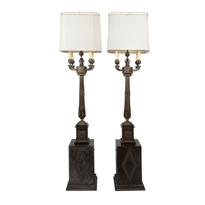 Lot 277 - Pair of Russian Neoclassical Metal Mounted...