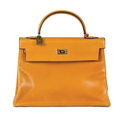 Lot 251 - Vintage Hermes 31 Kelly Bag Caramel box calf...