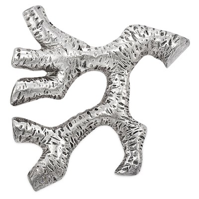 Lot 281 - French Coral Branch Brooch Contemporary Silver-...