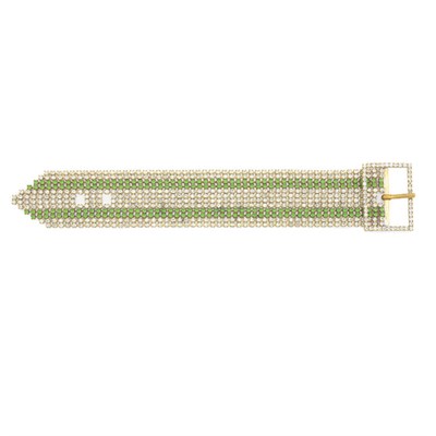 Lot 98 - Art Deco Rhinestone Belt Bracelet Circa 1930...
