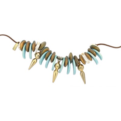 Lot 406 - Ugo Correani Tribal Necklace Circa 1980 Blue...