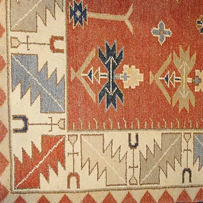 Lot 474 - Kazak Style Rug India, contemporary The brick...