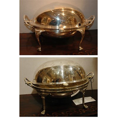 Lot 412A - Two English Silver Plated Breakfast Warmers