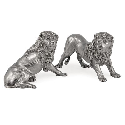Lot 334 - Two Buccellati Sterling Silver Figures of...