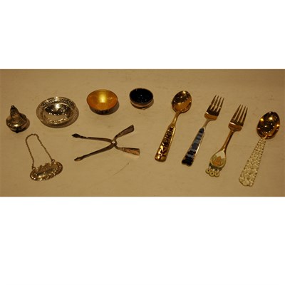 Lot 378 - Group of Silver Table Articles Including...