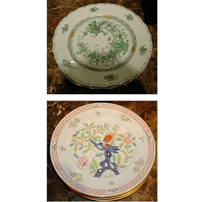 Lot 208 - Set of Twelve Herend Porcelain Bird Decorated...