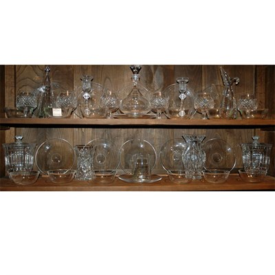 Lot 557 - Group of Colorless Glass Barware Including...