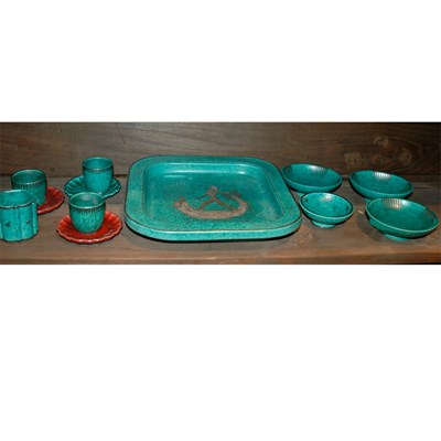 Lot 558 - Twelve Pieces of Gustavsberg Argenta Ware...