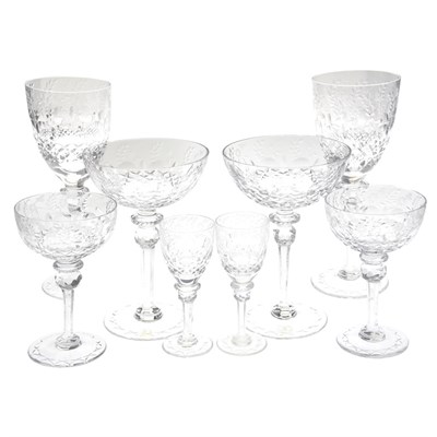 Lot 269 - Etched and Cut Glass Stemware Service...