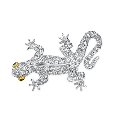 Lot 401 - Diamond Lizard Brooch, Tiffany & Co.