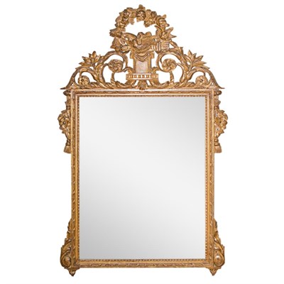 Lot 227 - Louis XVI Style Gilt-Wood Mirror Height 51...
