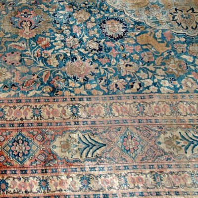 Lot 513 - Indo-Persian Silk Rug India, mid 20th century...