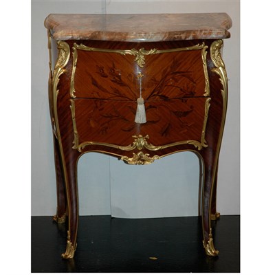 Lot 410 - Louis XV Style Gilt-Bronze Mounted Marquetry...