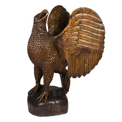 Lot 190 - Carved Walnut Figure of an Eagle Probably 19th...