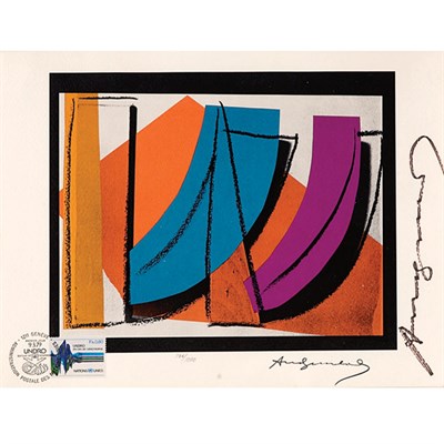 Lot 522 - Andy Warhol U.N. STAMP (F./S. 185) Color...
