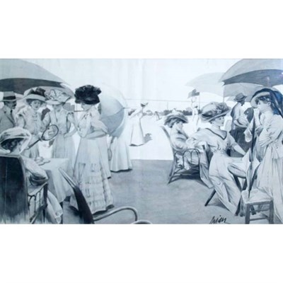 Lot 22 - Etienne Drian French, 1885-1961 Fashionable...