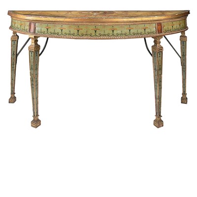 Lot 519 - George III Painted and Parcel Gilt Console...