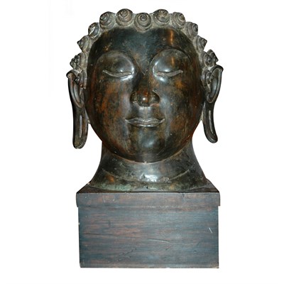 Lot 232 - Chinese Bronze Head of Buddha Early 20th...