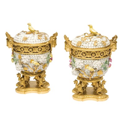 Lot 386 - Pair of Louis XVI Style Gilt-Bronze Mounted...