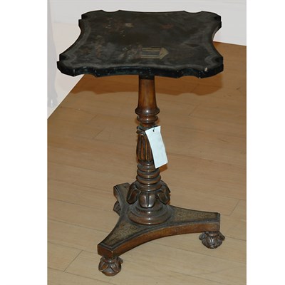 Lot 515 - William IV Style Brass Inlaid Mahogany Low...