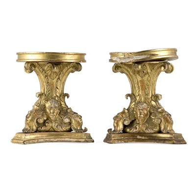 Lot 202 - Pair of Rococo Style Gilt-Wood Stands Each...