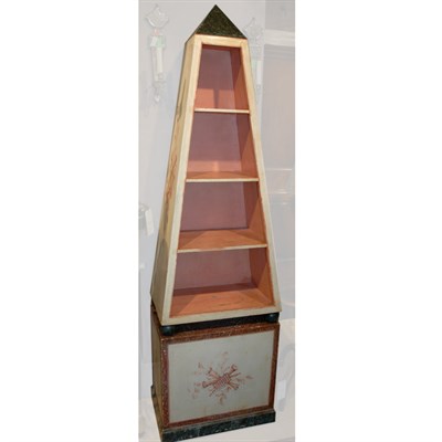 Lot 432 - Neoclassical Style Faux Painted Obelisk-Form...